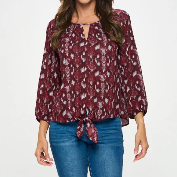 West Kei Veronica Tie Front Blouse - Picture 1 of 5